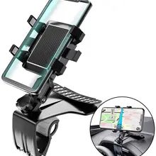 Phone Holder For Car Dashboard, Hud Car Phone Holder Dashboard Rearview Mirror Sun Visor 3 In 1 Multipurpose Dash 360 Rotatable