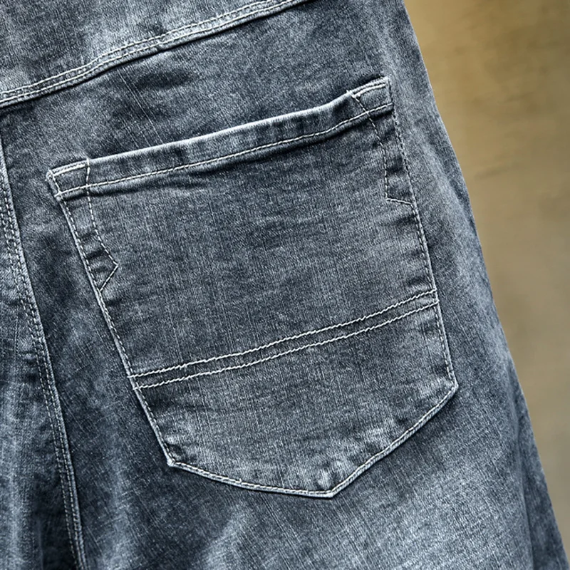 Мужские свободные брюки синие и серые джинсовые | Мужская одежда