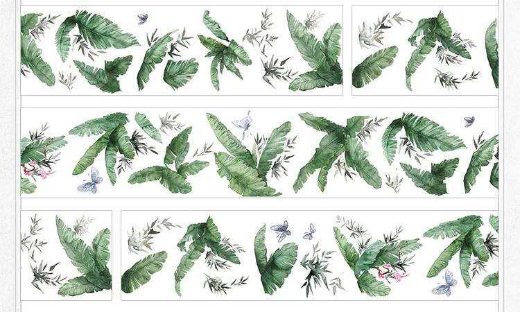 

7cmX7M Ancient Style Banana Leaf Masking Tape Super Wide Special Oil