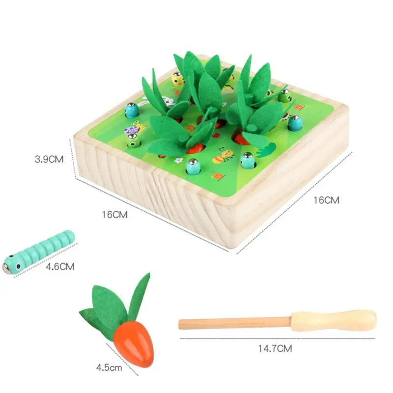 

1 Set Kids Novelty Toys Funny Catching Worms and Grow Radish Game Magnetic Toddler Toy Game