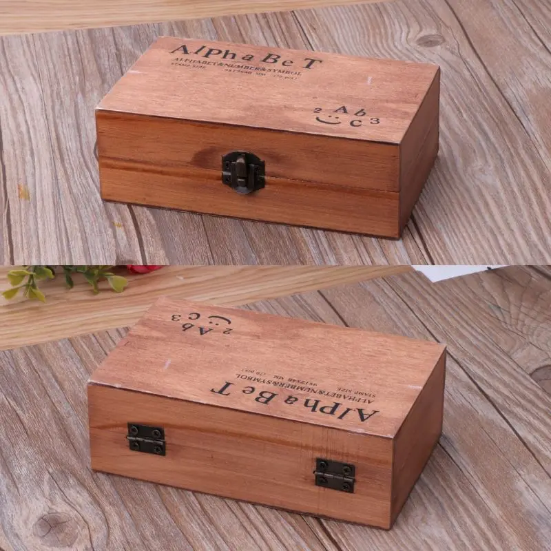 70 шт Винтаж DIY номер буквы алфавита деревянный набор резиновых штампов с