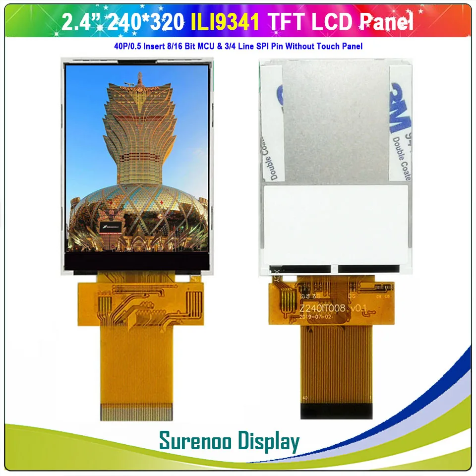 ЖК модуль 2 4 &quotдюймов 240*320 40P/0 5 8/16 MCU 3/4 L серия SPI TFT экран LCM ILI9341 ST7789V с резистивной
