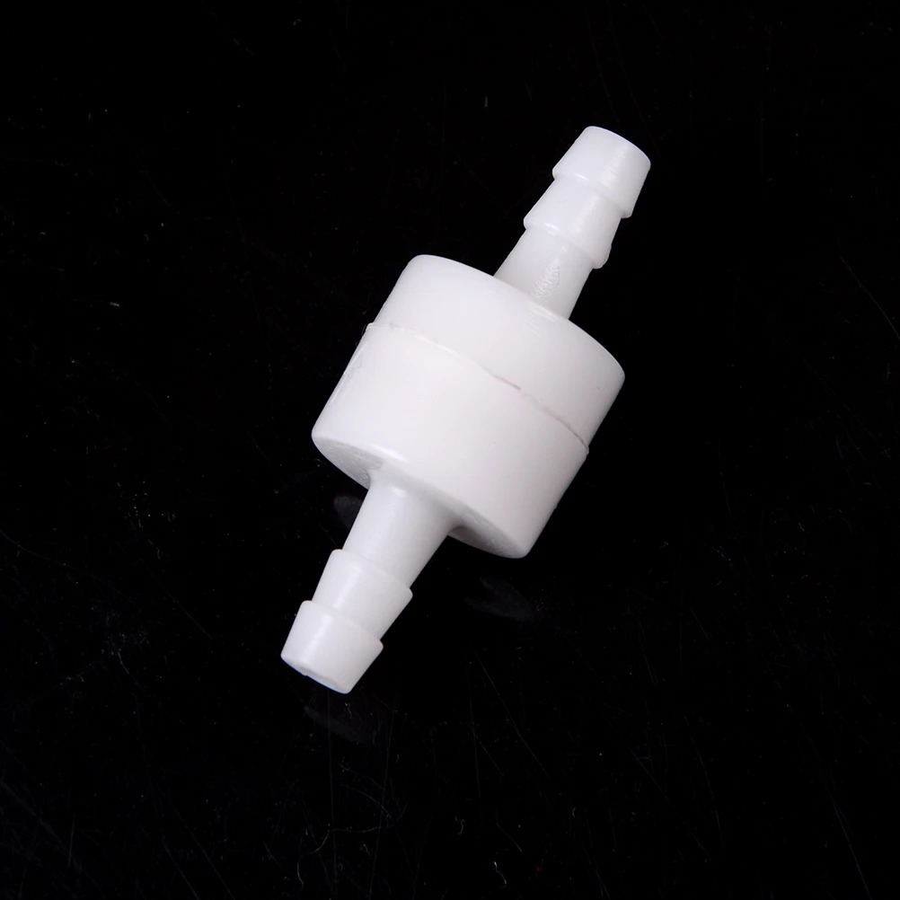 

White 6mm Plastic One Way Inline Check Valve Fuel Gas Liquid Water High Quality 1PCS