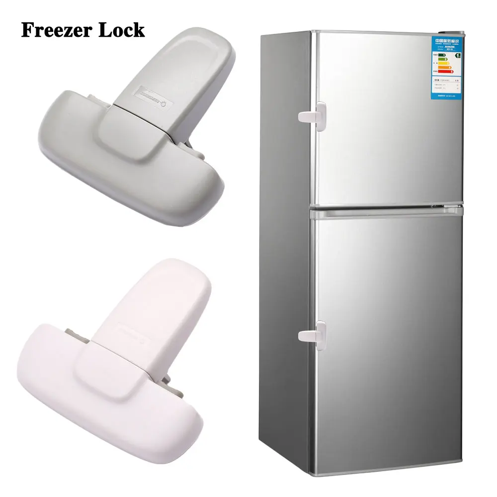 

Home Refrigerator Freezer Door Lock Toddler Kids Safety Cabinet Locks Solid Color Anti-pinch Child Lock Baby Product