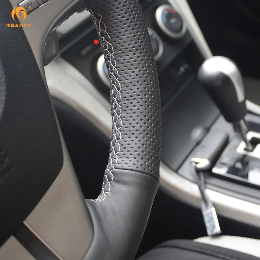 MEWANT черный чехол рулевого колеса автомобиля из натуральной кожи для Mazda 6 Atenza 2009