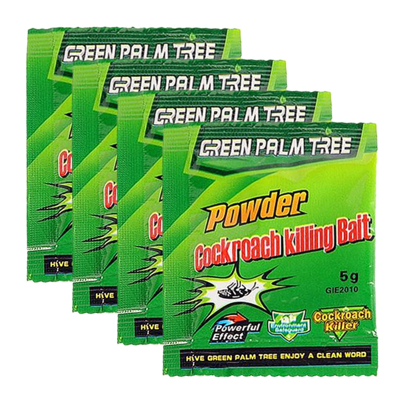 1Pac порошок с зелеными листьями убивающая тараканов приманка ИНСЕКТИЦИДНЫЙ