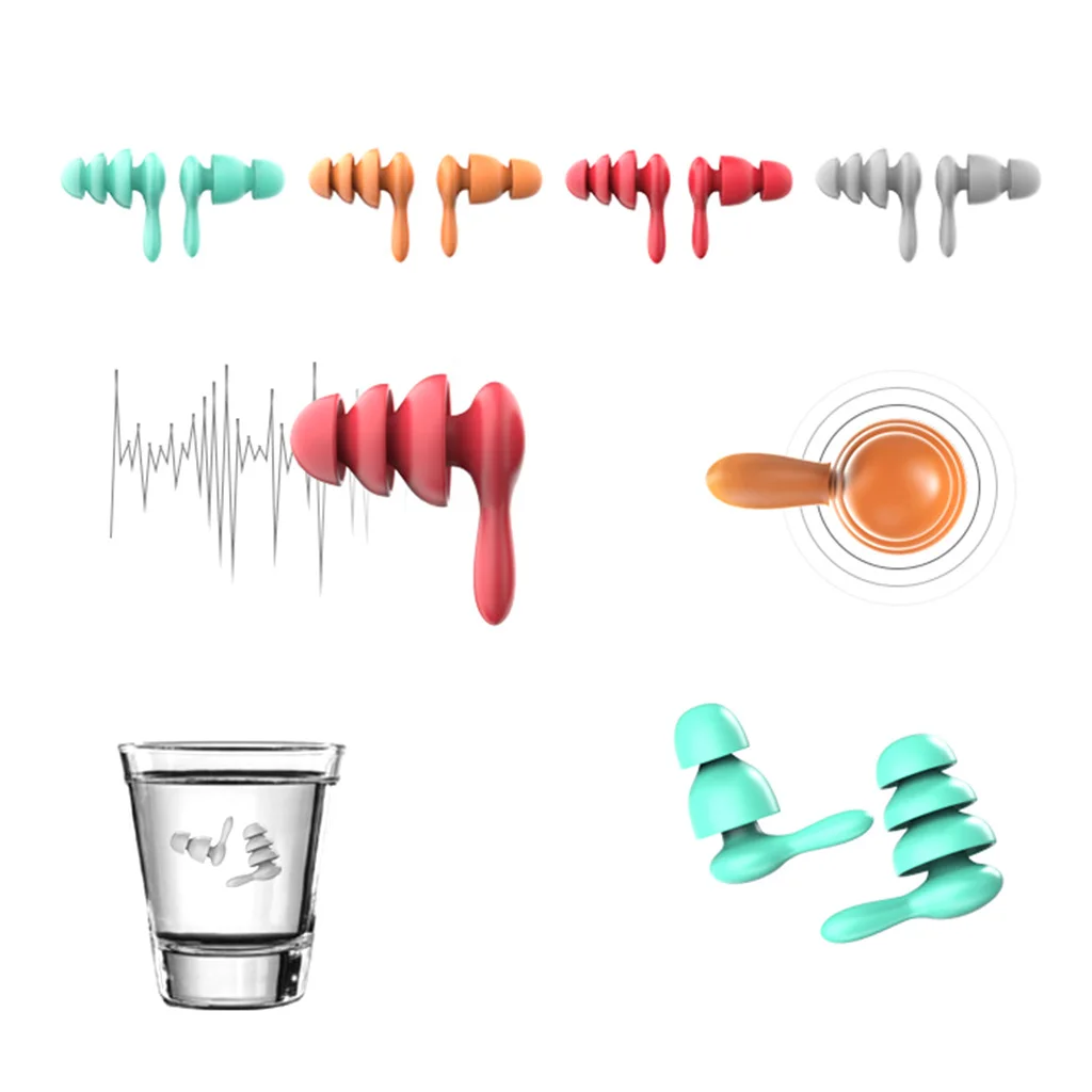 

1Set Soft Silicone Anti Noise Earplugs Sound Insulation Ear Plug for Sleeping Travel Concert Noise Reduction Ear Protecter
