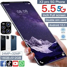 Global Version 5.5 inch X3 Pro High-profile mobile phone 5G Net Android10.1 16+512GB 5600mAh Smartphone Unlocked  Cell Phone New