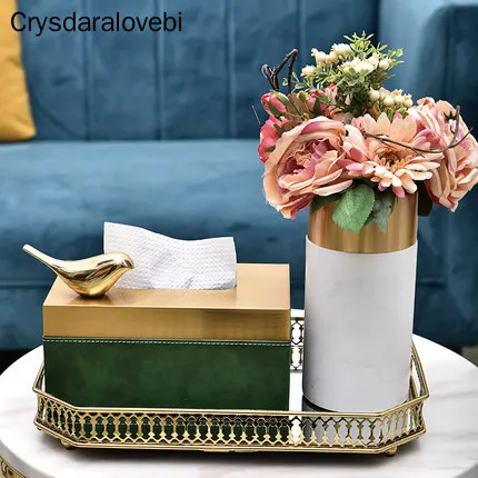 

Современный лоток для хранения косметики в скандинавском стиле, поднос со стеклянным зеркалом для журнального столика, Круглый домашний по...