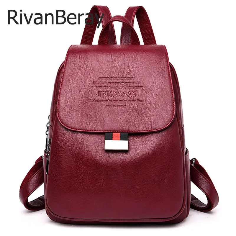 Модный женский брендовый рюкзак высококачественный кожаный повседневные сумки