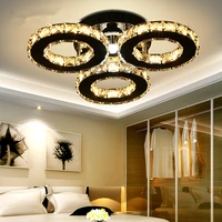 chandelier with 3 lights led crystal flush mount chandeliers modern ceiling lamp fixture for hallway entry bedroom living room
