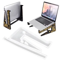 diy crystal epoxy resin mold manual computer stand computer storage mold desktop cooling frame silicone mold for resin molds