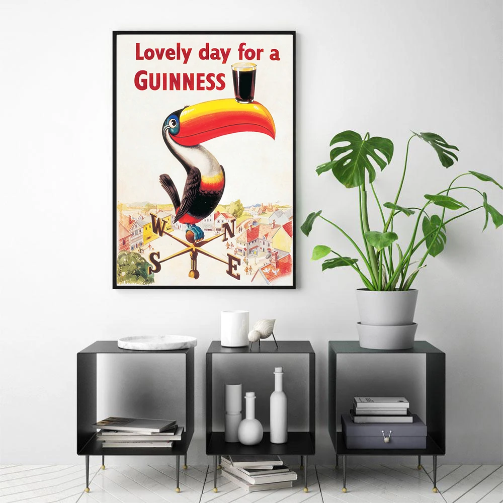 Винтажная картина на спиртовой основе постер с животными Картина холсте в стиле