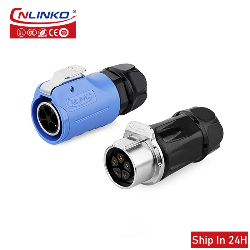 

Cnlinko LP20 M20 Waterproof 5 7 9 12pin Plug Wire Joint Power connector for Solar Photovoltaic LED Plant Light Free Shipping