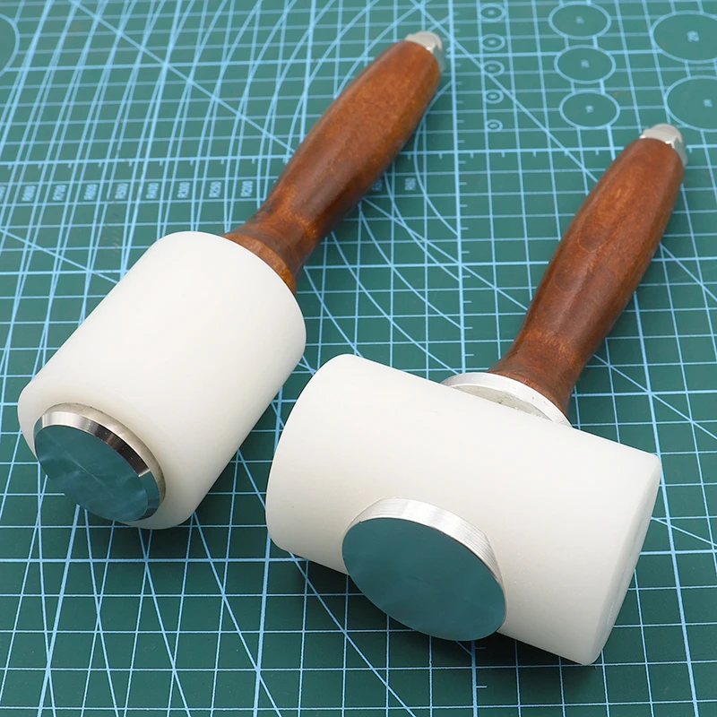 1pcs Leather Hammer Durable Wood Handle Rubber Punching Cutting Assist Tool DIY Professional Tools | Дом и сад