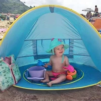 baby beach tent kids outdoor camping easy fold up and waterproof pop up sun awning tent uv protecting sunshelter with pool
