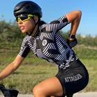 Комплект женской велосипедной одежды, трикотажная одежда с коротким рукавом для горных велосипедов, шорты-комбинезон, командная форма для велоспорта, на лето