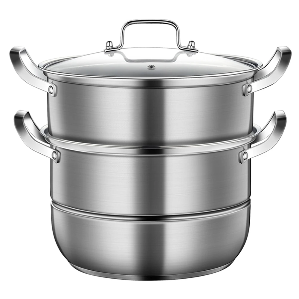 Двухслойная Паровая кастрюля из нержавеющей стали для супа универсальные