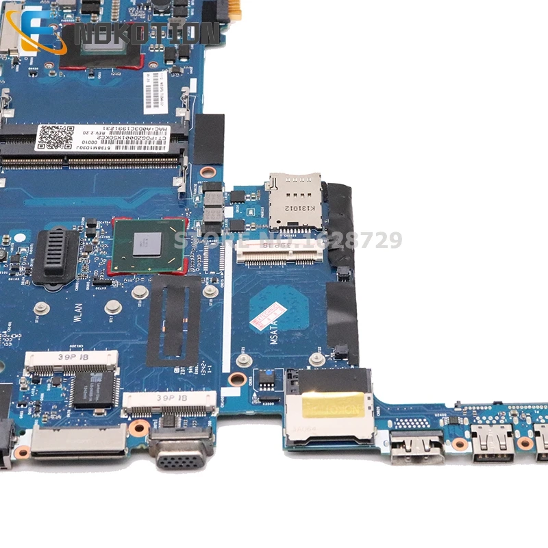 NOKOTION 702849 001 501 601 для HP EliteBook Folio 9470M 6050A2514101 MB A02 материнская плата ноутбука i5 3427u на