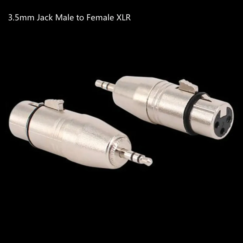 

High Quality XLR 3 Pin Female To 3.5mm Jack 1/8" TRS Male Stereo Plug Shielded Mic Microphone Audio Adapter Converter Connector