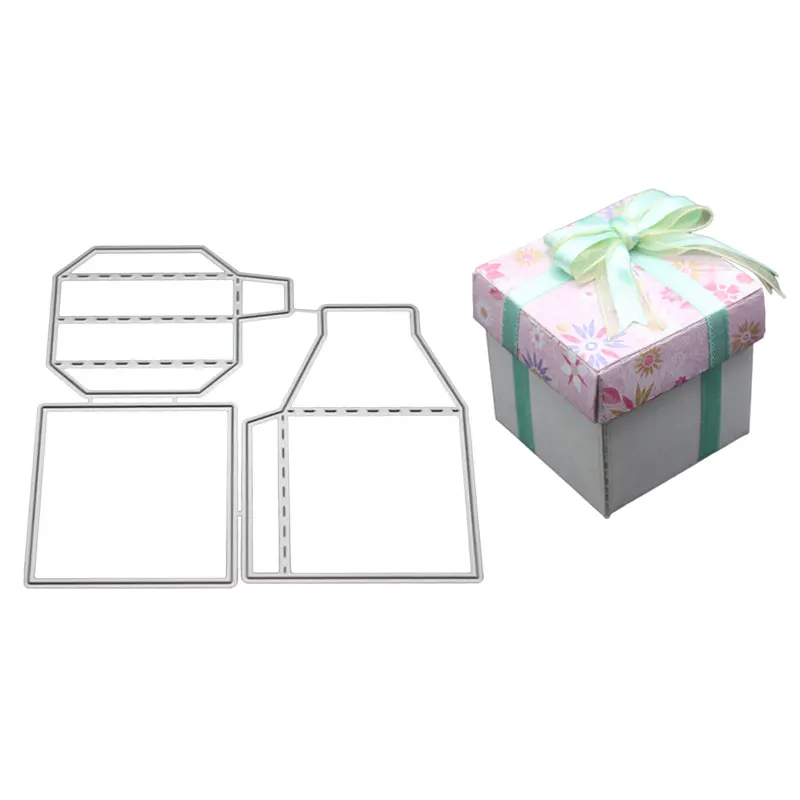 Рождественская Подарочная коробка сумка металлическая вырубка скрапбук бумага