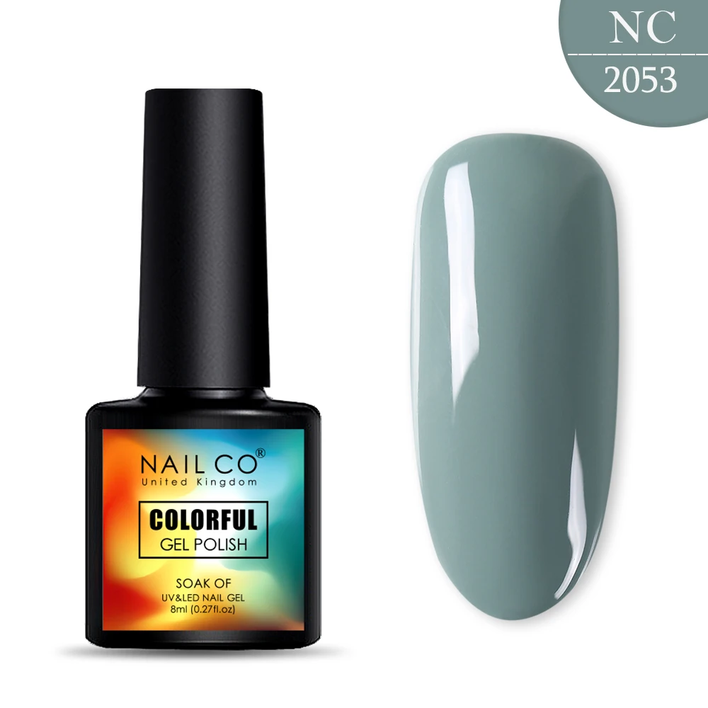 2053 NAILCO, новинка, 8 мл, 130 цветов, светодиодный Гель-лак для ногтей УФ гель для ногтей, салонный домашний лак, Гель-лак, гибридный, впитывающий - Цвет: 2053