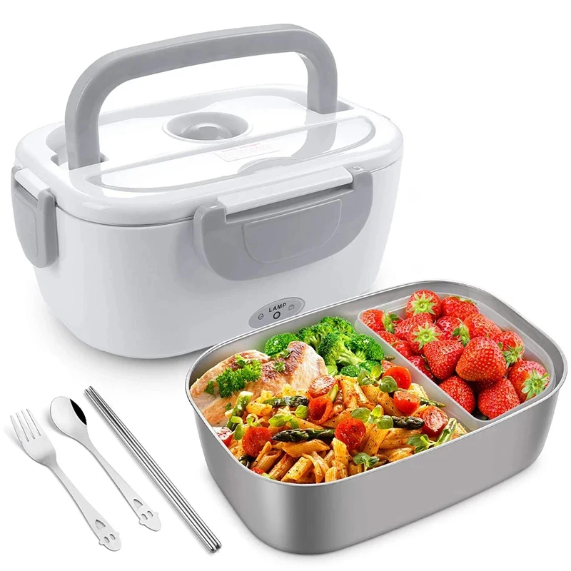 

Электрический Ланч-бокс с подогревом еды, многофункциональный контейнер из нержавеющей стали для подогрева воды, без впрыска воды, для обог...