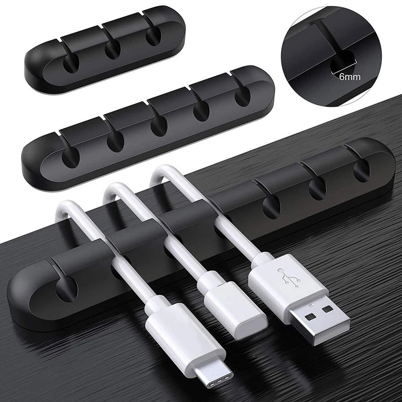 Новинка 2020 портативный силиконовый зажим для кабеля USB настольные зажимы