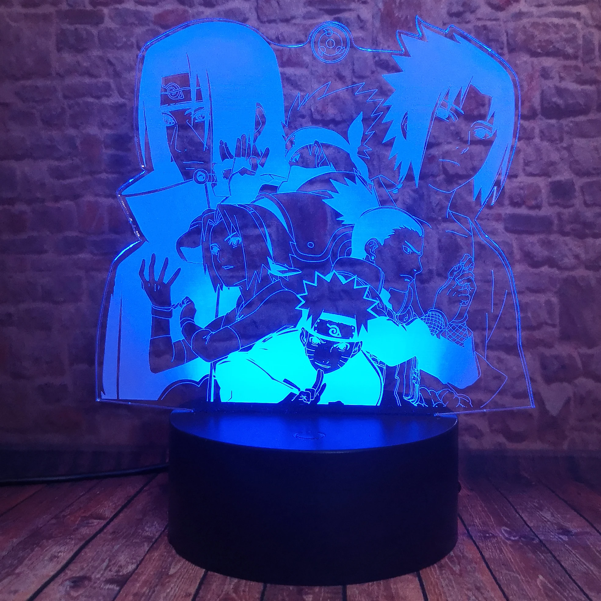 Новый Uzumaki Naruto Haruno Sakura Nara Shikamaru Kakashi Hatake Uchiha Sasuke Itachi Ninja Аниме 7 цветов светодиодный
