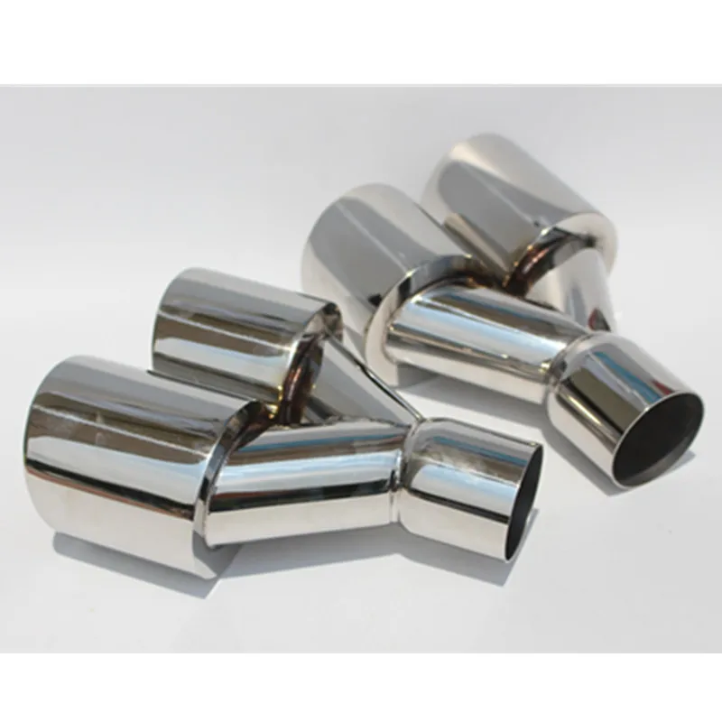 1 пара универсальный глушитель выхлопных газов из нержавеющей стали 63