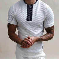 new summer mens polo shirt short sleeve turn over collar slim tops casual breathable solid color business shirt