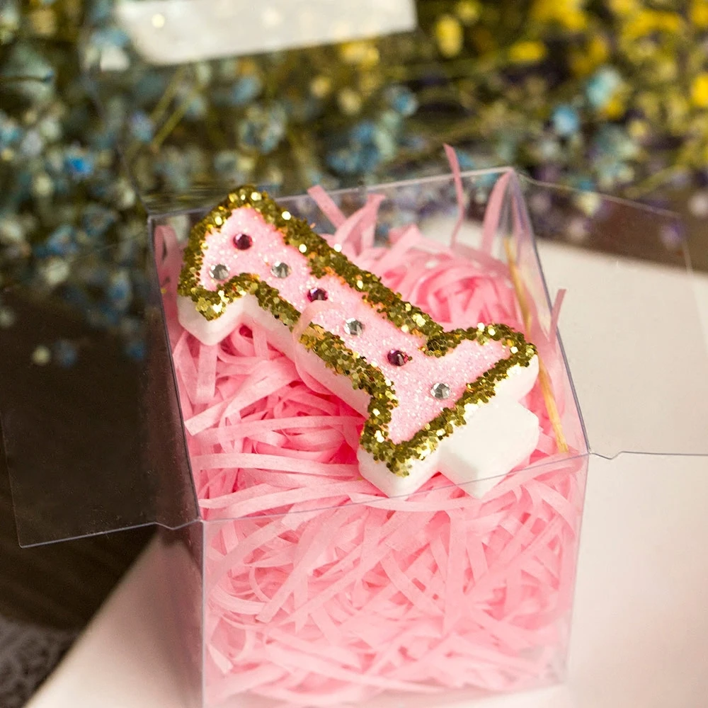 

Baby Shower Children's Birthday Candle Number Cake Toppers Gold Shiny Rhinestone Wedding Princess Party Candles Baking Supplies