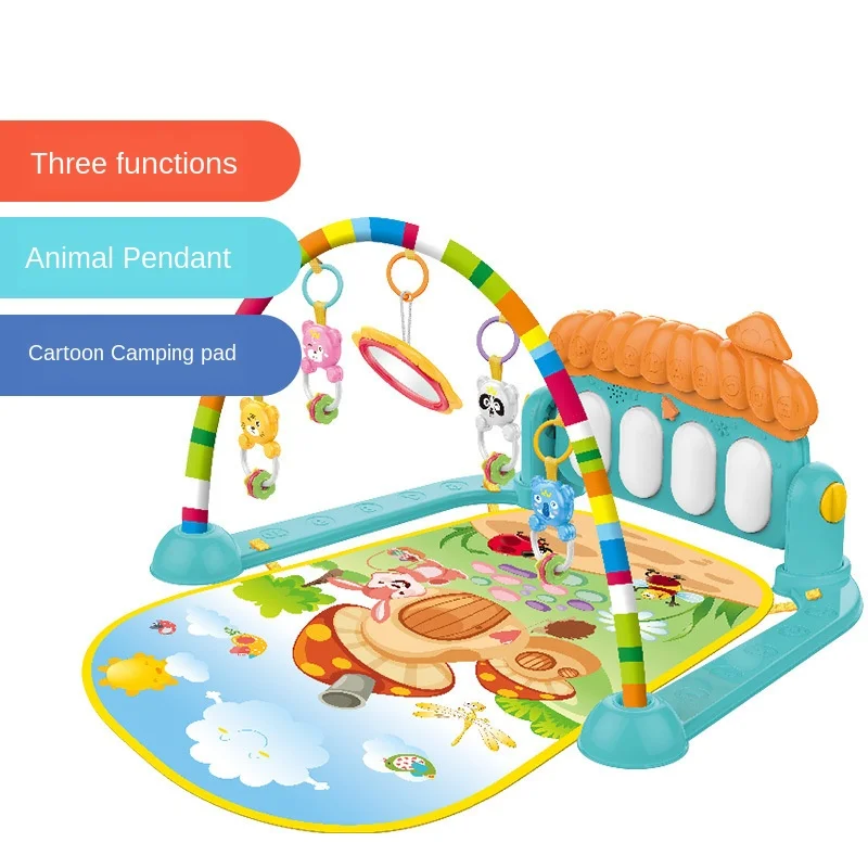 Детский игровой коврик детский обучающий Коврик пазл с пианино милый животными