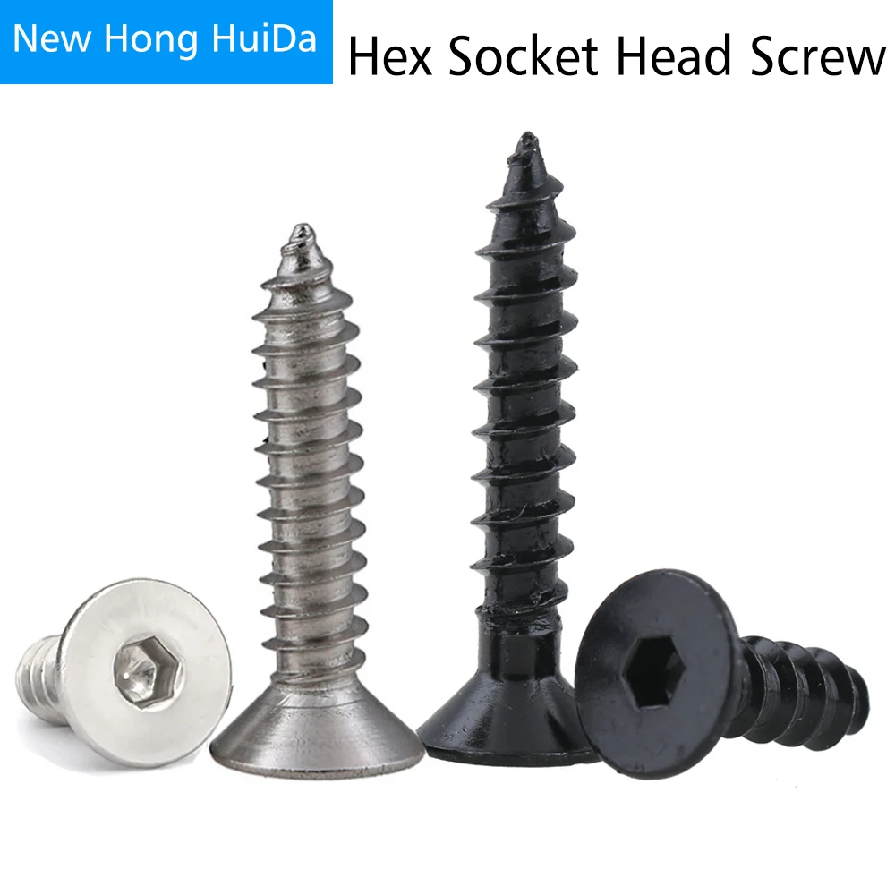 M3 M4 M5 винт с плоской головкой и шестигранной метрический резьбовой потайной