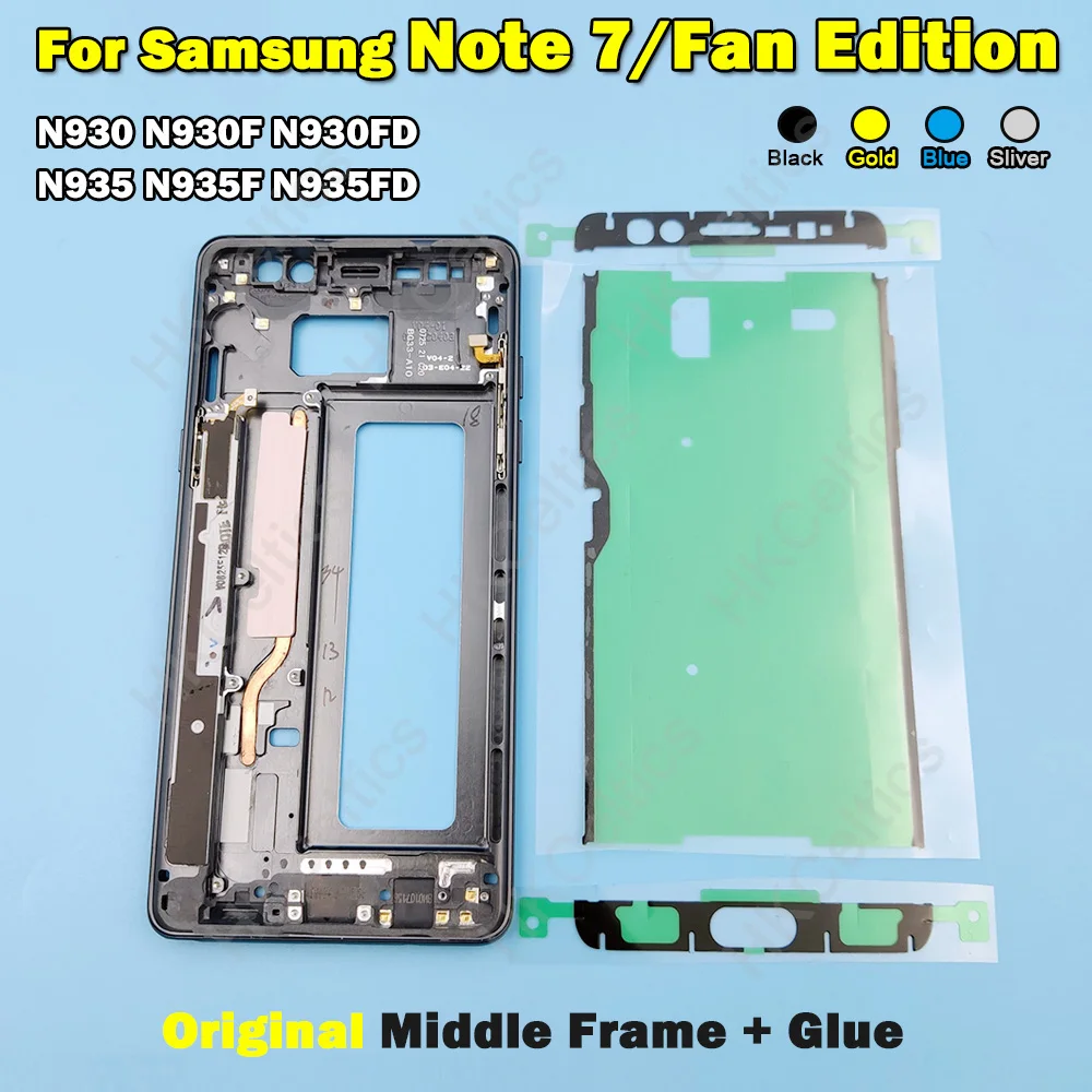 Оригинальная средняя рамка для Samsung Galaxy Note 7 FE N930F N935F + клавиша громкости