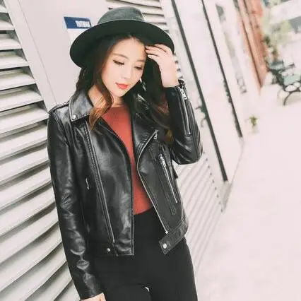 Новинка 2020 весенние женские Куртки из искусственной кожи кожаные куртки с