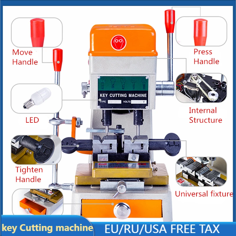 

Automatic Vertical Key Duplicating Copy Cutting Machine Multi-Function Drill Machine 369 for making Car Door Keys Locksmith Tool