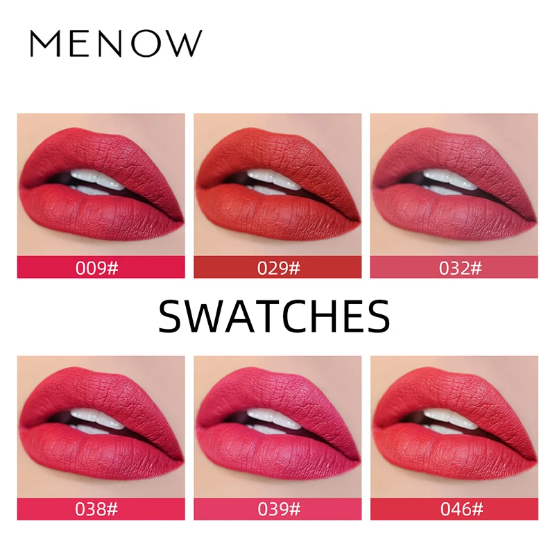 MENOW 6 цветная матовая туманная Вращающаяся ручка для губной помады с поцелуями L549|