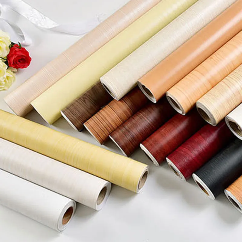 Новая виниловая настенная бумага с древесным лицевым покрытием самоклеящаяся