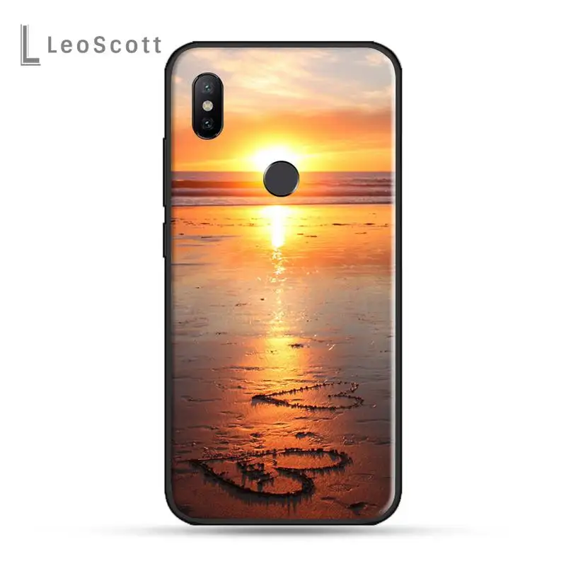 

Summer sea Beach pattern Anti-fall luxury Phone Case shell For Xiaomi Redmi note 7 8 9 t k30 max3 9 s 10 pro lite