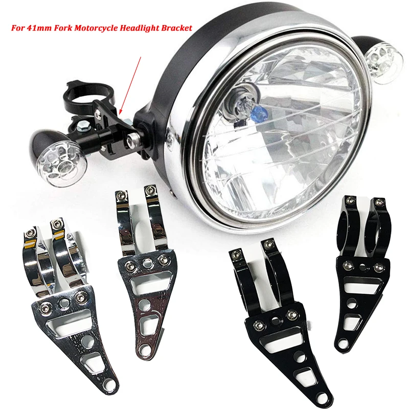 

R1200GS S1000RR R9T Motorcycle Headlight Mount Bracket for Yamaha for BMW 41mm Fork Tubes black