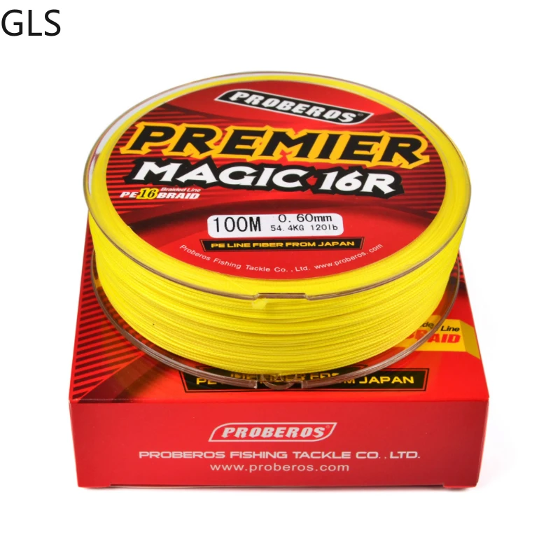 100m New 16-strand Braided Fishing Line PE Material 20-120LB Smooth Salt Water/Freshwater Multifilament Fishing Line