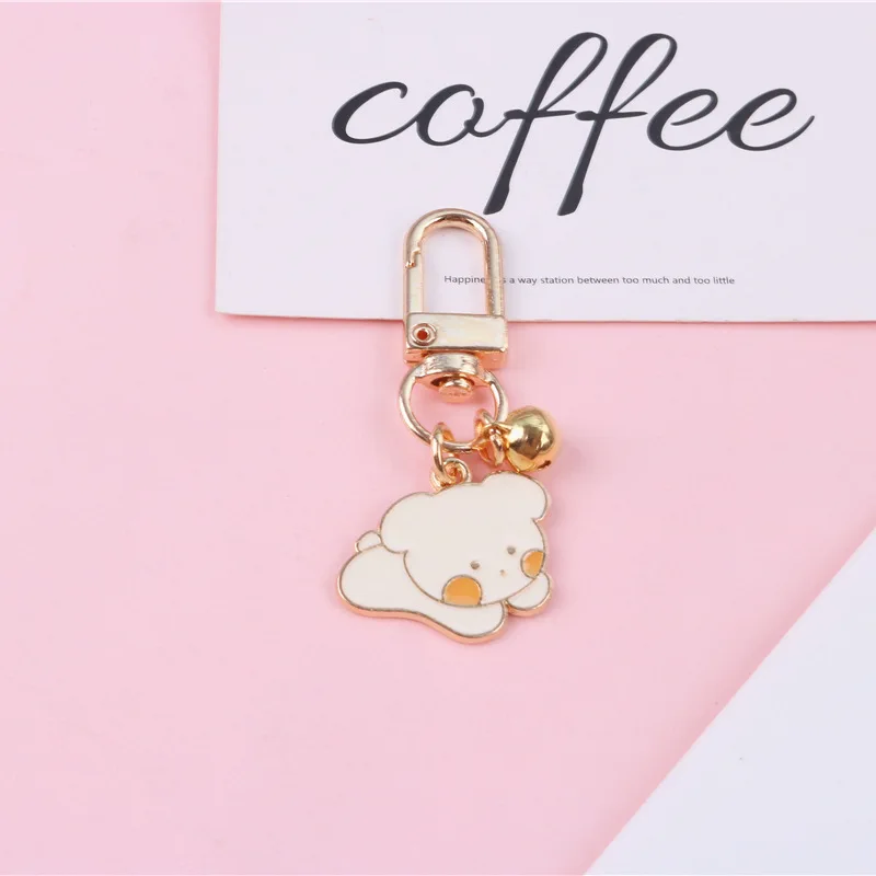 Брелоки в Корейском стиле с кроликом щенком медведем металлический чехол для