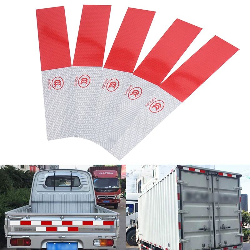 

10Pcs Car Truck Reflective Safety Tape Warning Night Light Waterproof Trailer Reflector Sticker 30*4.5cm