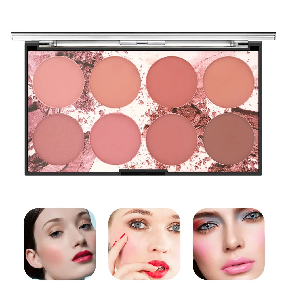 

42g Miss Rose Blush Palette Makeup Blush Cream Palette Face Powder Blusher With 8 Blush Cosmetic Gift For Girl Dropshipping