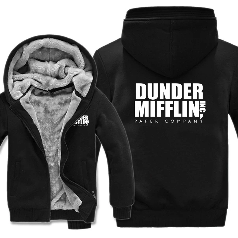 DUNDER MIFFLIN PAPER INC офис ТВ show толстовки мужские модные пальто пуловеры куртки с