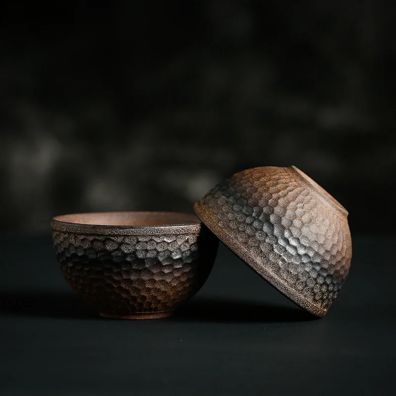 

Vintage handmade ceramic teacup Japanese Style Retro Tea Cup stoneware tea set Home tea bowl Master Cup