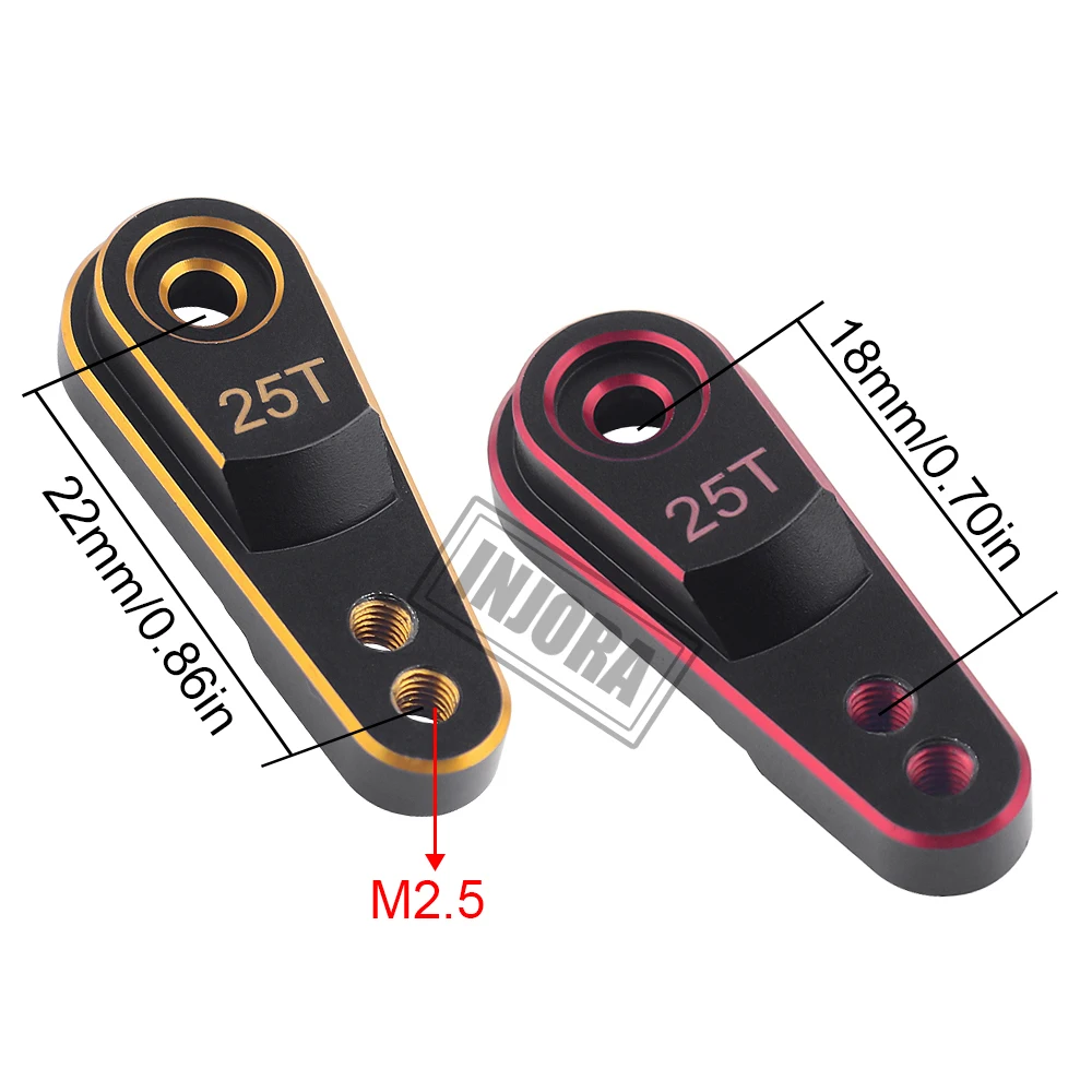 INJORA металлический сервопривод 25T M2.5 рулевое звено для 1/10 RC Гусеничный TRAXXAS TRX4