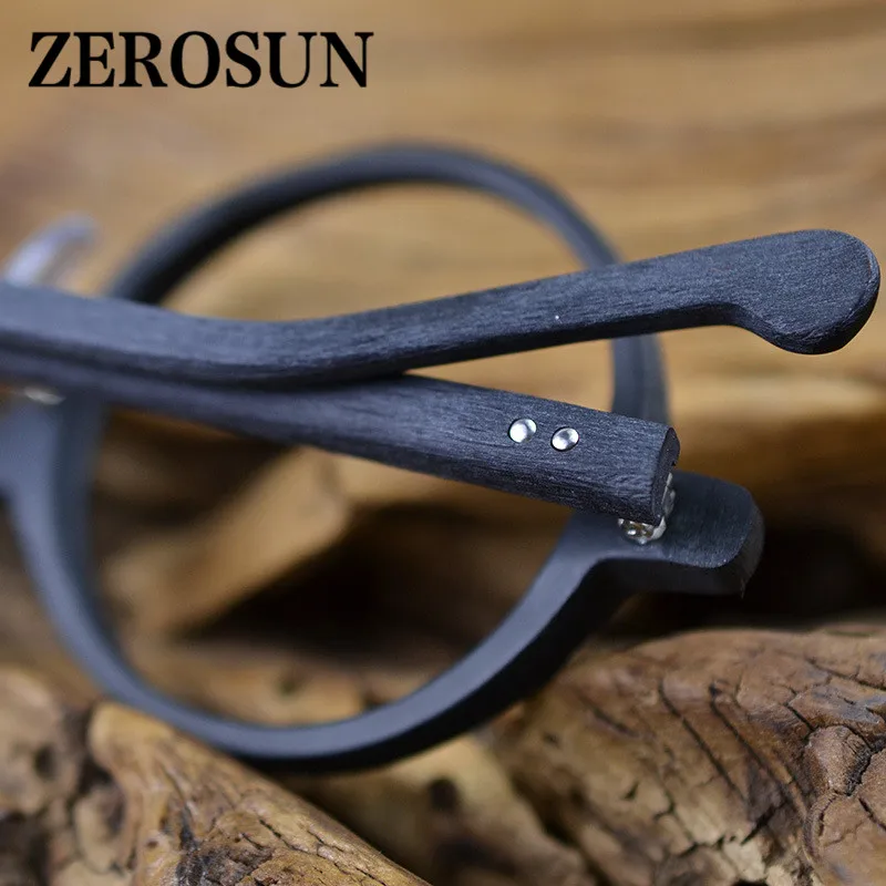Zerosun винтажные очки мужские маленькие круглые с оправой для ботаника поддельные