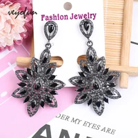 veyofun rhinestone crystal drop earrings luxury fashion dangle earrings jewelry for women gift